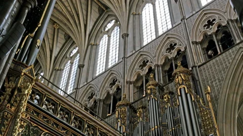 View from inside the Westminster Abbey Vídeos de archivo 47763566