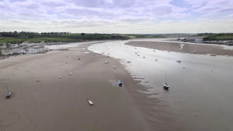 View of Instow and Appledore Stock Footage 309286123