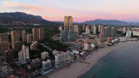 A view of the Intempo Building in Benidorm Video stock 293141929