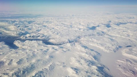 View from intercontinental airplane porthole Stock Footage 107900398