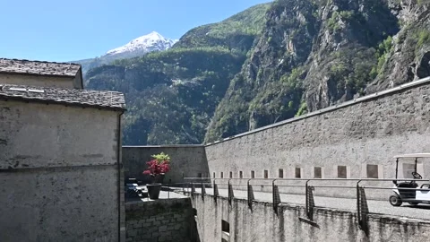 View of the interior of the bard fort Stock Footage 272467113