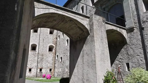 View of the interior of the bard fort Stock Footage 272467343