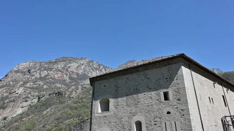 View of the interior of the bard fort Stock Footage 272467710