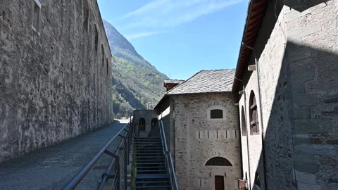 View of the interior of the bard fort Stock Footage 272467864