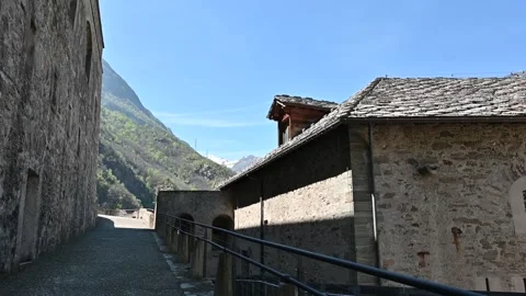 View of the interior of the bard fort Stock Footage 272468151