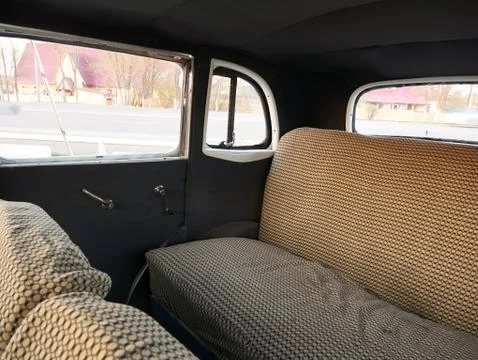View on Interior of an old car Stock Photos