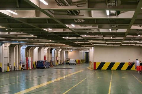 View of the interior of a ship hold Stock Photos