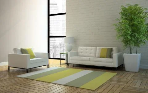 View on the interior in skyscraper Stock Illustration