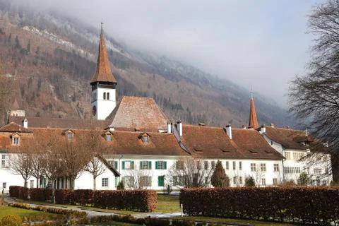 View of Interlaken in spring Stock Photos