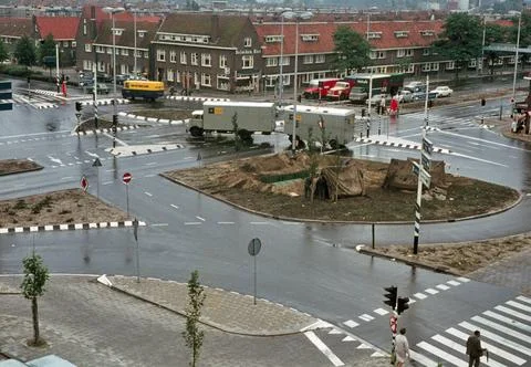 View of the intersection with the Vleutenseweg (left) and the Spinozaweg (... Stock Photos