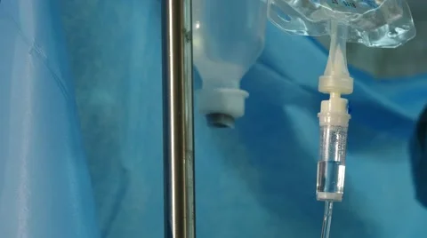 View of Intravenous drip in operating room, Dolly, 4k footage Video stock 56284118