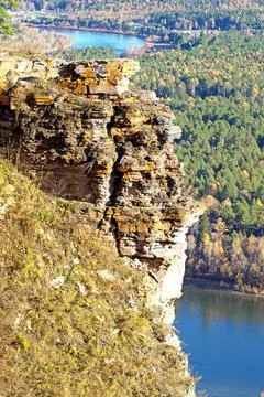 View of the Irkut River from Shamansky Cliff, Russia Stock Photos
