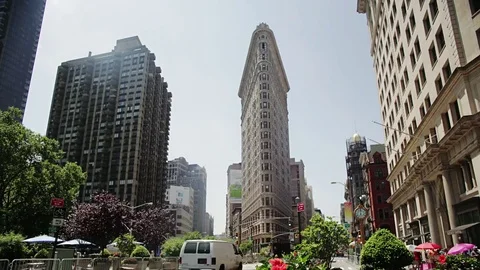 View of Iron wall building in New York city Stock-Footage 71232301