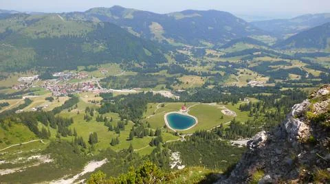 View from the iseler joch in bavaria german Stock Photos