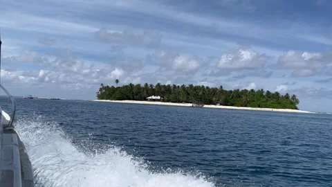 A view of an island from the boat Stock Footage 279705926