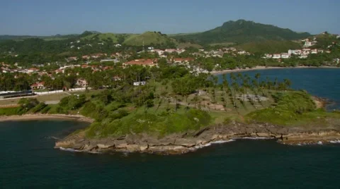 View of Island Stock Footage 54593014