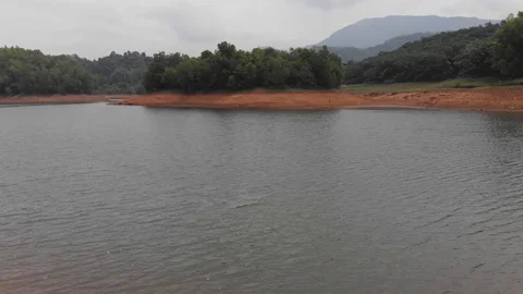 View of an island in a lake Stock Footage 111309635