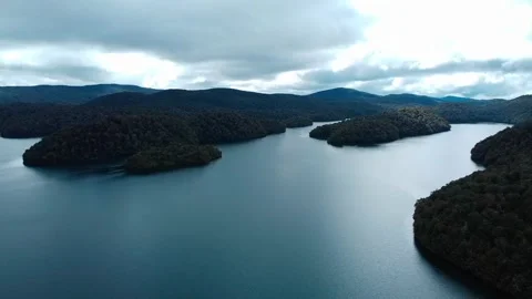 View of island on lake Stock Footage 251505478