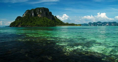 View of the island Poda Stock Footage 49303328