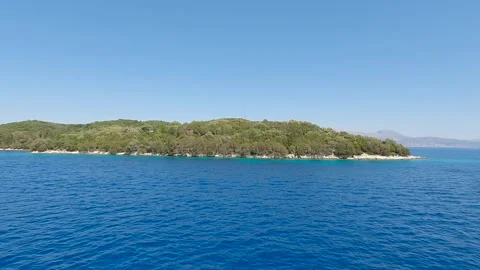 View of island from a shipboard Stock Footage 317549381