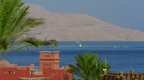 View on Island Tiran Stock Footage 65317476