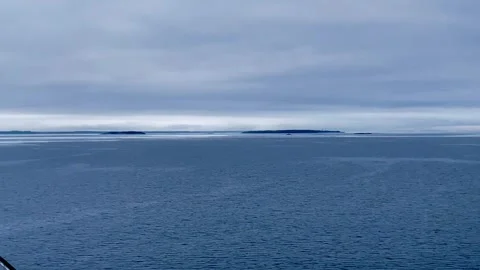 View on islands in the distance from a ship Stock Footage 281850102