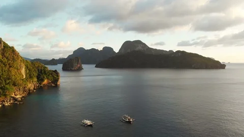 View of islands in Philippines Stock Footage 99784153