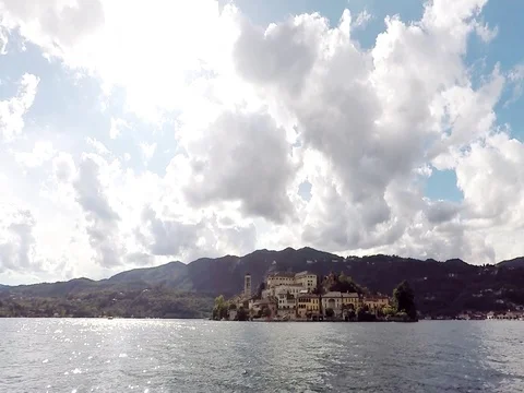 View of Isola San Giulio Stock Footage 83556254