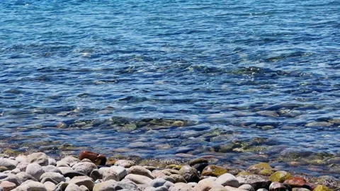 View of Issyk-Kul mountain lake, Kyrgyzstan. Stock Footage 260709951