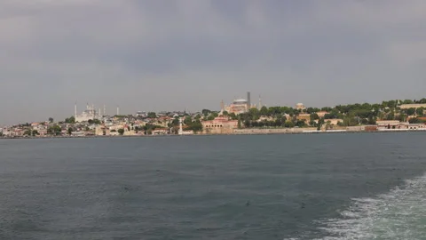 View of istanbul Cityscape from Bosphorus Stock Footage 323458750