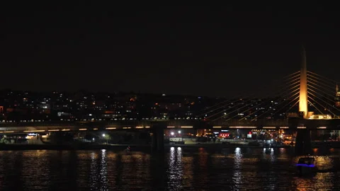 View of Istanbul at night Stock Footage 314092890