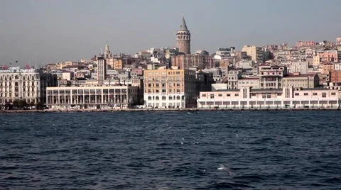 View of Istanbul from the Sea Stock Footage 59309520