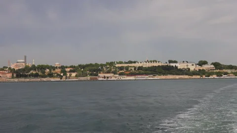 View of istanbul skyline from Bosphorus Stock Footage 323304776