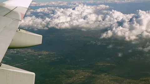 View of Istanbul from the window of the plane Video stock 83900407