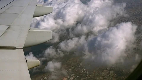 View of Istanbul from the window of the plane Stock Footage 83901443