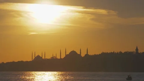 A view of İstanbul's mosque Stock Footage 93402879