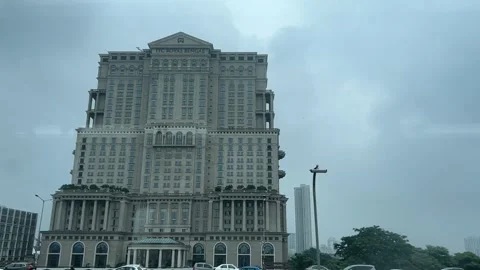 View of ITC Royal Bengal from newly inaugurated metro railways in Kolkata Video stock 320984953