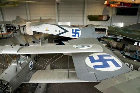 A view of the IVL A22 Hansa floatplane at the Finnish Aviation Museum near He Stock Photos