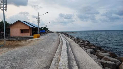 View of Jagu beach Foto stock
