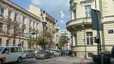 A view of the Japan embassy building Stock Footage 67603602