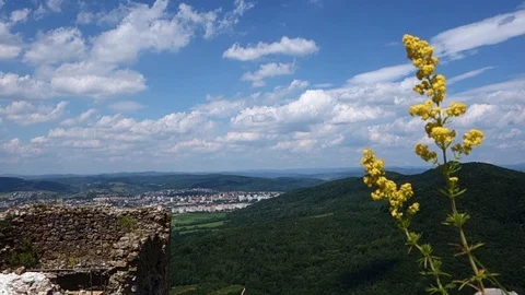 View from Jasenov Castle Stock Footage 107744007