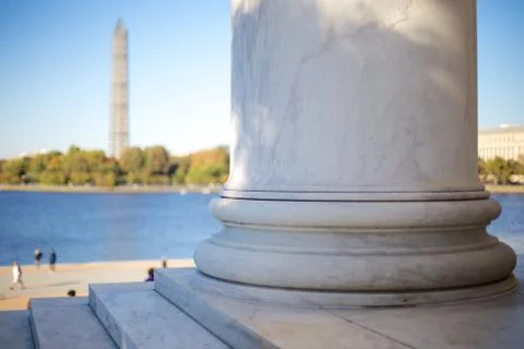 View from Jefferson Memorial Steps Stock Photos