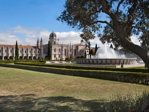 View of jeronimos monastery at lisbon Stock Photos