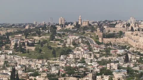 View of Jerusalem city Vidéo 11496108