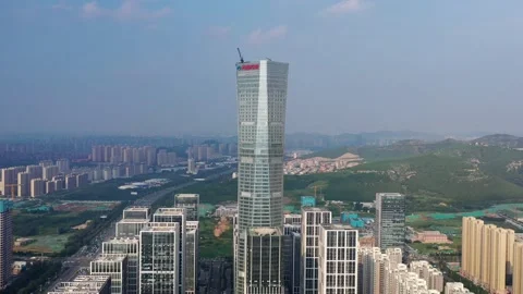 View of Jinan city, China Stock Footage