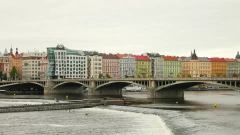 View of Jirasek Bridge Stock Footage 223254297