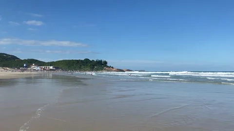 View of Joaquina beach in Florianopolis. Stock Footage 201826232