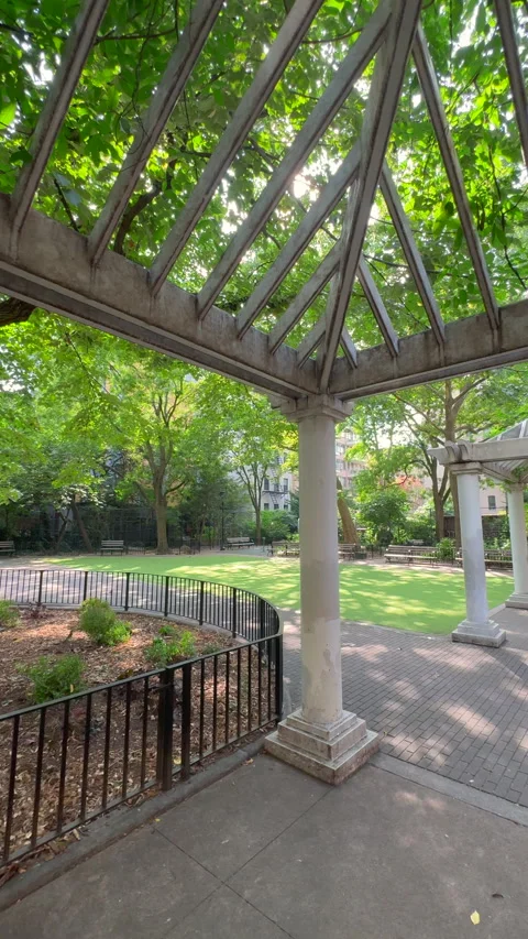 View of Joseph C. Sauer Playground in New York City&amp;#039;s East Village. Stock Footage 344827430