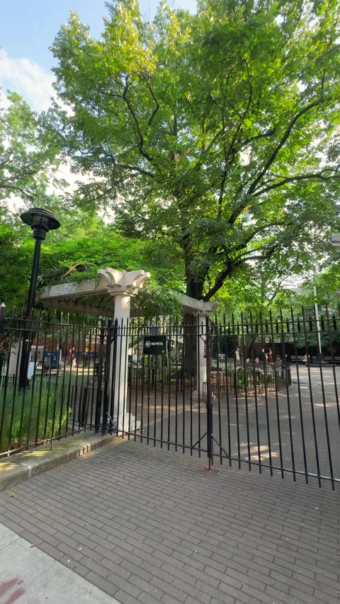 View of Joseph C. Sauer Playground in New York City&amp;#039;s East Village. Stock-Footage 344835666