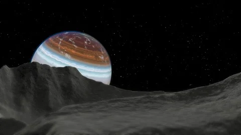 View-of-Jupiter-From-Lunar-surface Stock Footage 88432129
